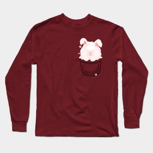 Pocket Cute Angora rabbit Long Sleeve T-Shirt